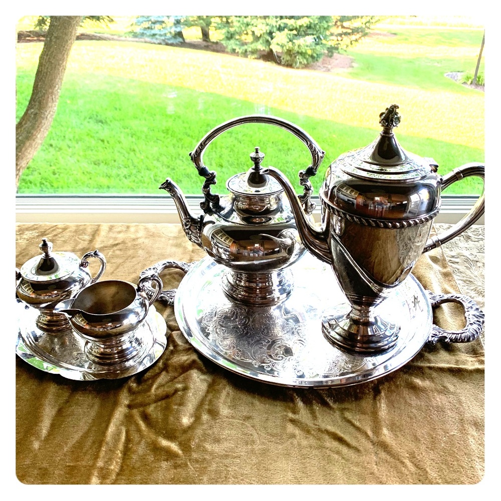 Vintage Tea Set with Butler Tray,